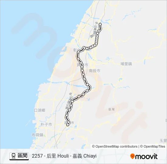 區間 Train Line Map