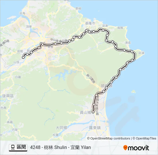 區間 Train Line Map