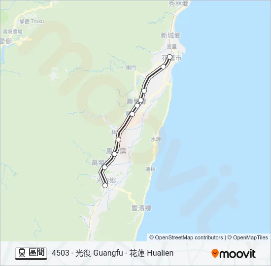 區間 Train Line Map
