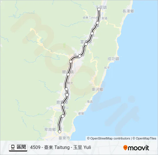 區間 Train Line Map
