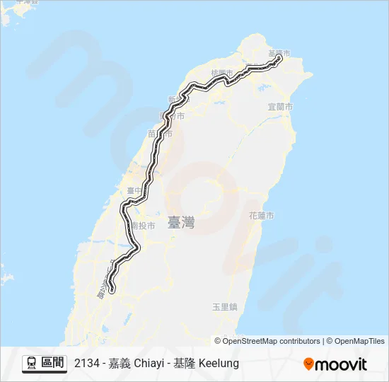 火車區間的線路圖