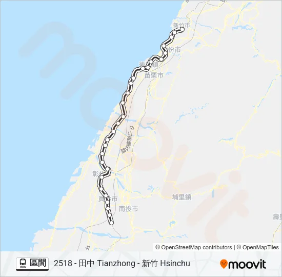 區間 Train Line Map