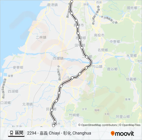 區間 Train Line Map