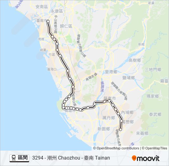 區間 train Line Map