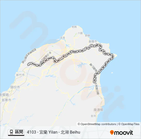 火車區間的線路圖