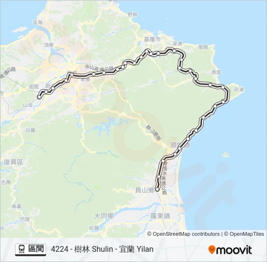 區間 Train Line Map