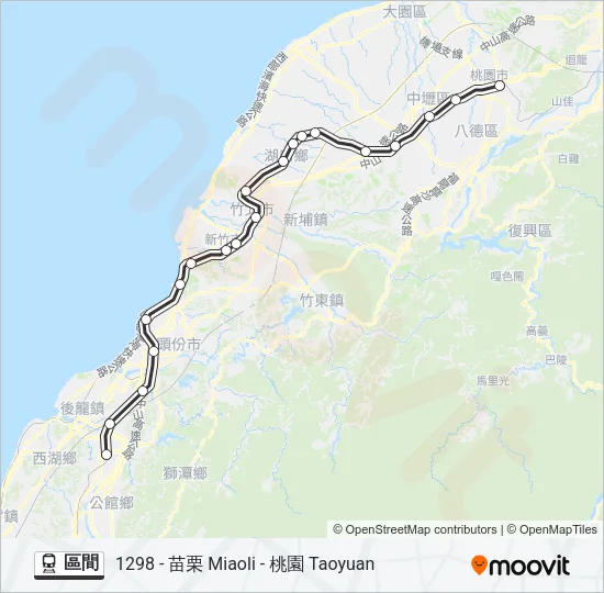 區間 Train Line Map
