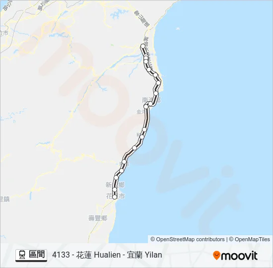 區間 Train Line Map