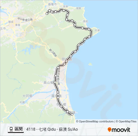 區間 Train Line Map