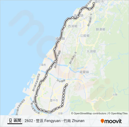 區間 Train Line Map