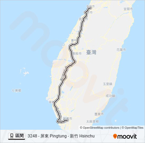 火車區間的線路圖