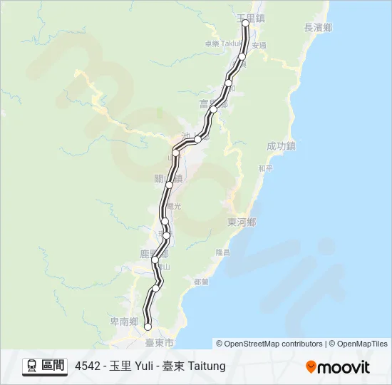 區間 Train Line Map