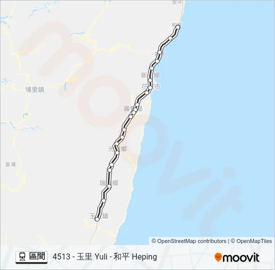 區間 Train Line Map