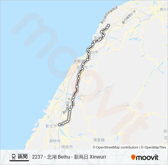 區間 Train Line Map