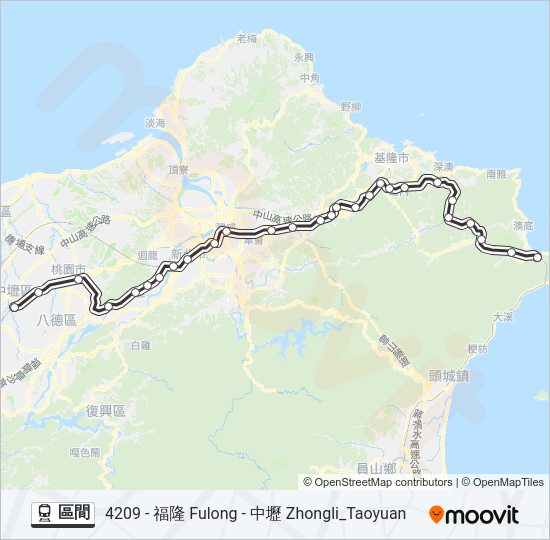 火車區間的線路圖