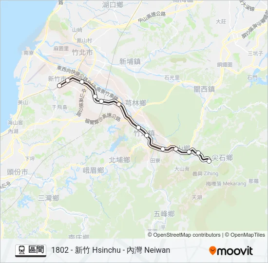 區間 Train Line Map