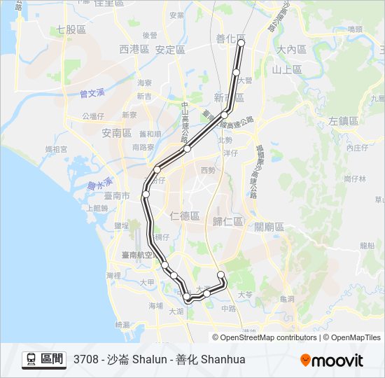 區間 train Line Map