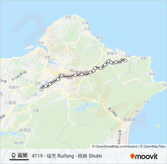 區間 Train Line Map