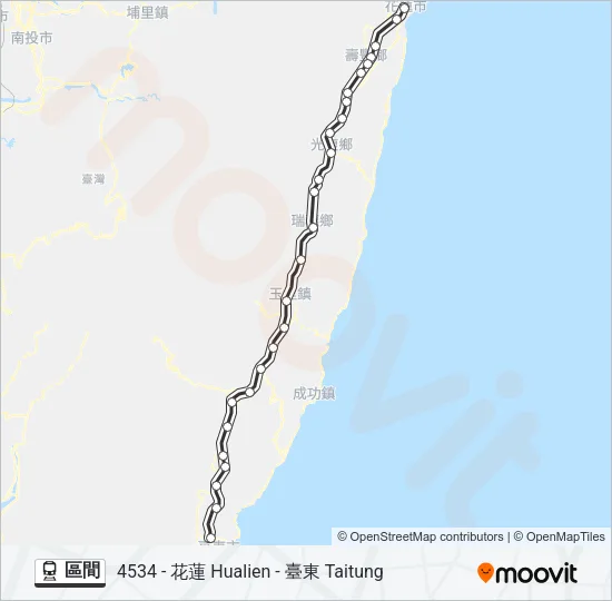 區間 Train Line Map