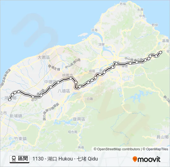 區間 Train Line Map