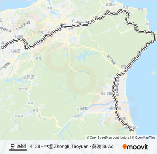 區間 Train Line Map