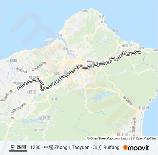 區間 train Line Map