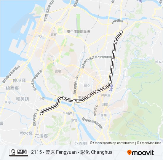 火車區間的線路圖