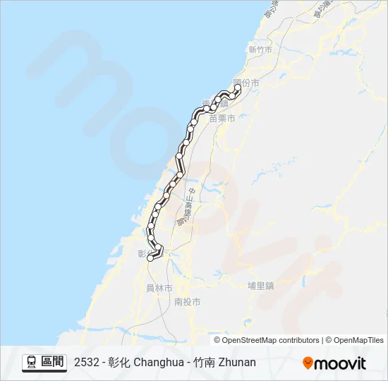 區間 Train Line Map