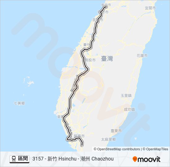 火車區間的線路圖