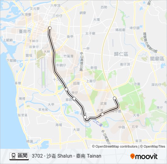 區間 train Line Map