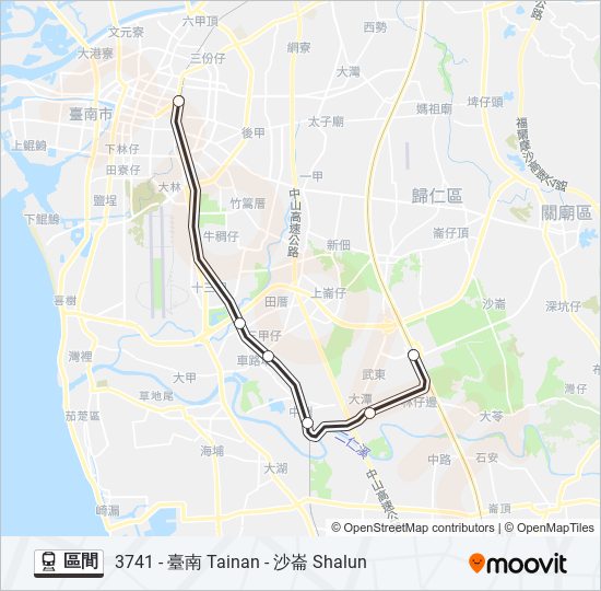 區間 train Line Map