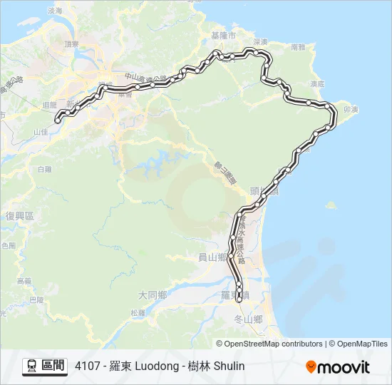 區間 Train Line Map