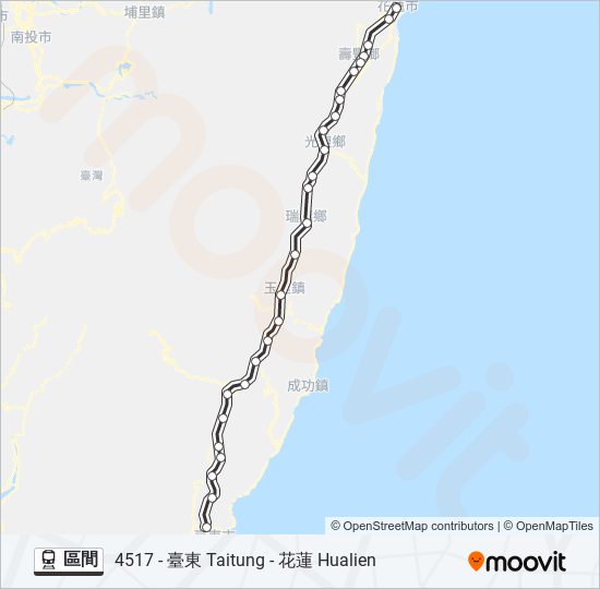 區間 train Line Map