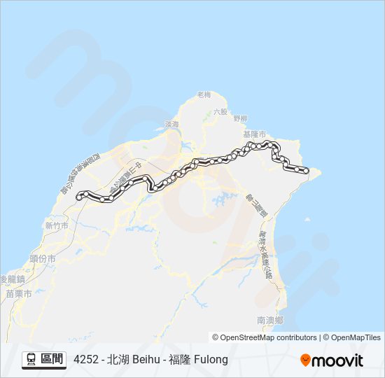 區間 train Line Map