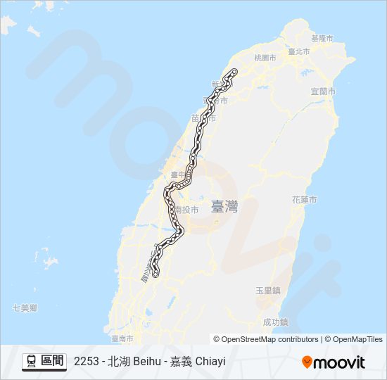 區間 train Line Map