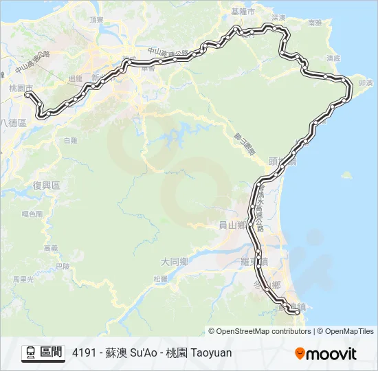 區間 Train Line Map