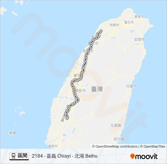 火車區間的線路圖