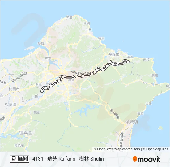 區間 Train Line Map