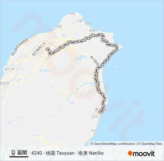 區間 Train Line Map