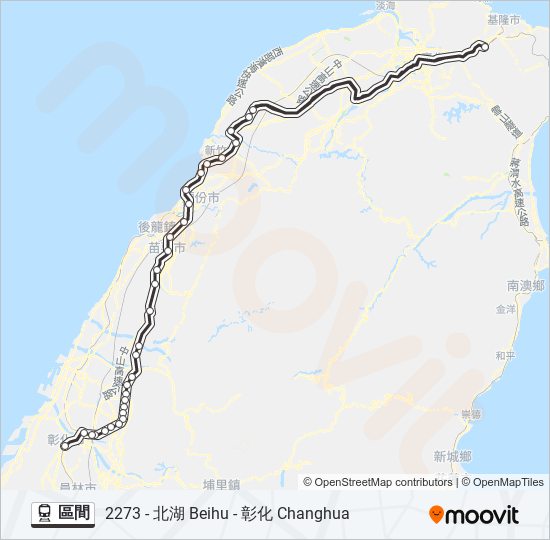 火車區間的線路圖