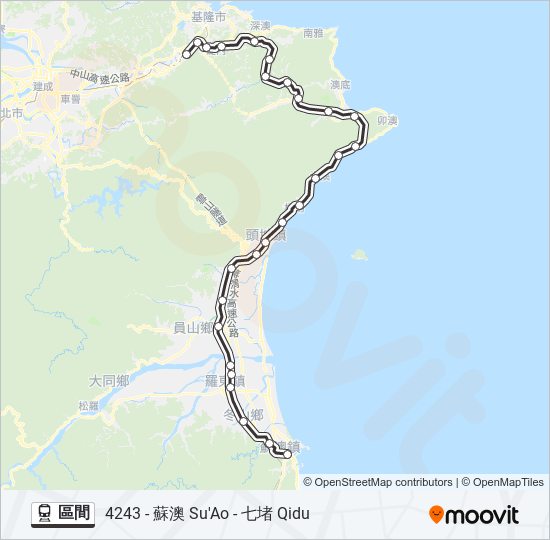 區間 train Line Map