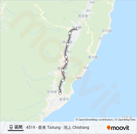 區間 train Line Map