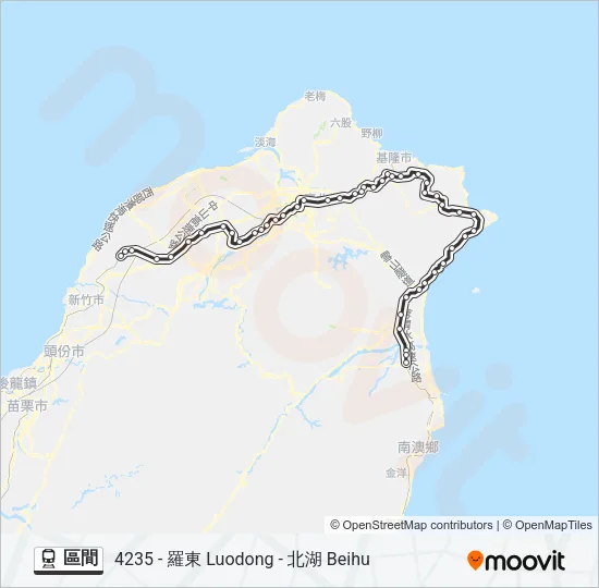 區間 Train Line Map