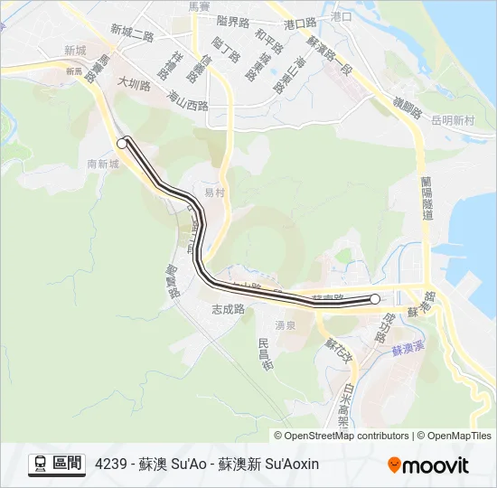 區間 Train Line Map