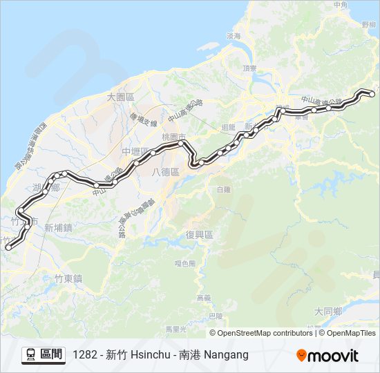 區間 train Line Map