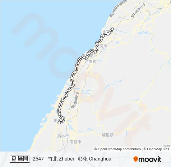 區間 Train Line Map
