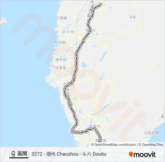 火車區間的線路圖