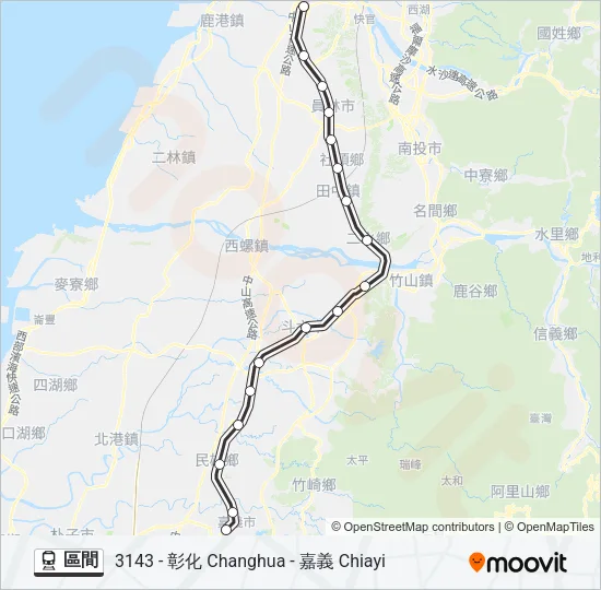 區間 Train Line Map