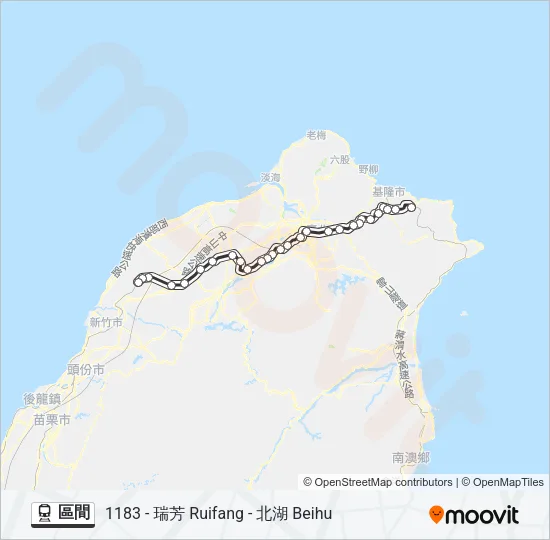 區間 Train Line Map