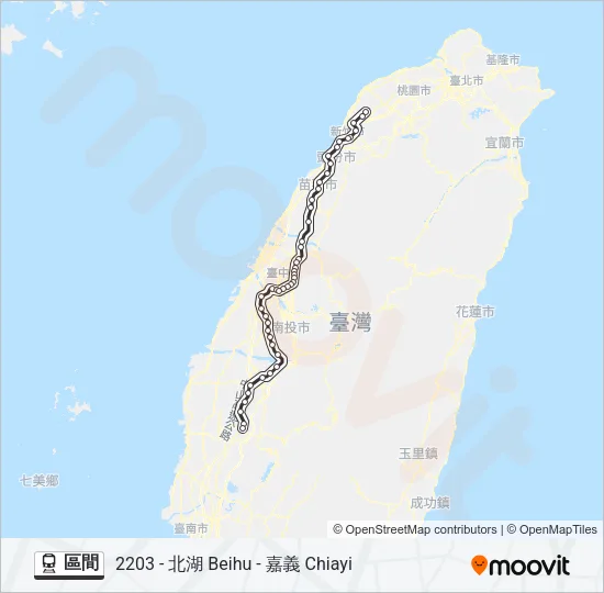 區間 Train Line Map